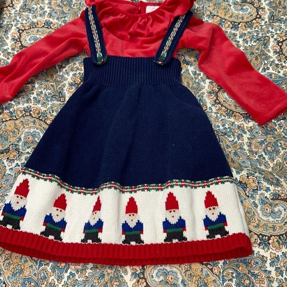Hanna andersson gnome sweater dress set 2t